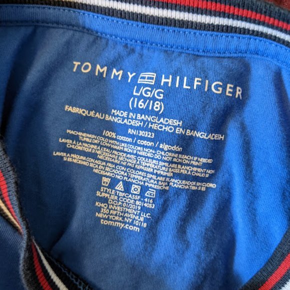 Tommy Hilfiger Royal Blue T-Shirt Size L 16/18 - Picture 6 of 6